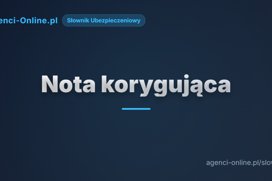 nota korygujca