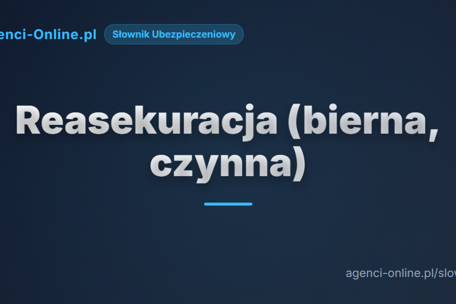 reasekuracja bierna czynna