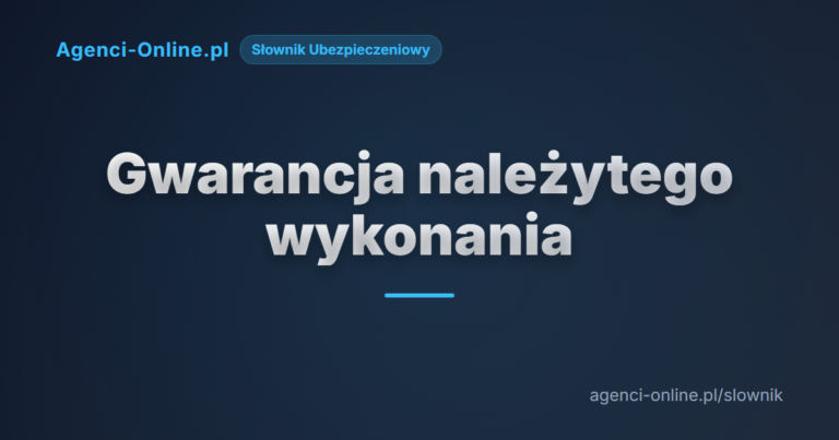 Gwarancja należytego wykonania
